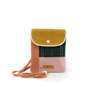 a small colorful bag with a strap